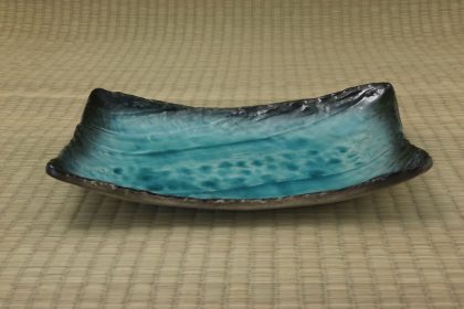 Plate (Oblong) - Aizome Sky Blue- 28 x 16 cm