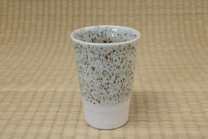 Tea Cup - Light Blue Speckled  - 8 x 11cmh